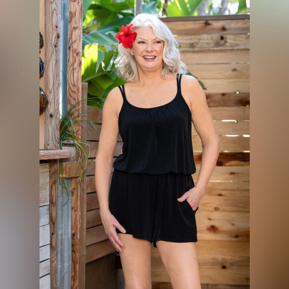 NWT Maxine of Hollywood Swim Romper